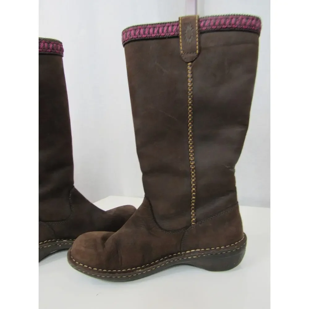 UGG Australia Women's US 8 Brown Suede Leather Sheepskin Lined Winter Boots